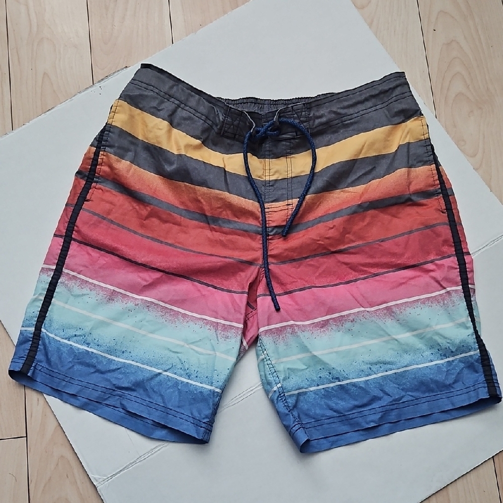 George Yellow and Red Board Shorts Swimwear